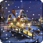 christmas winter snow night android application logo